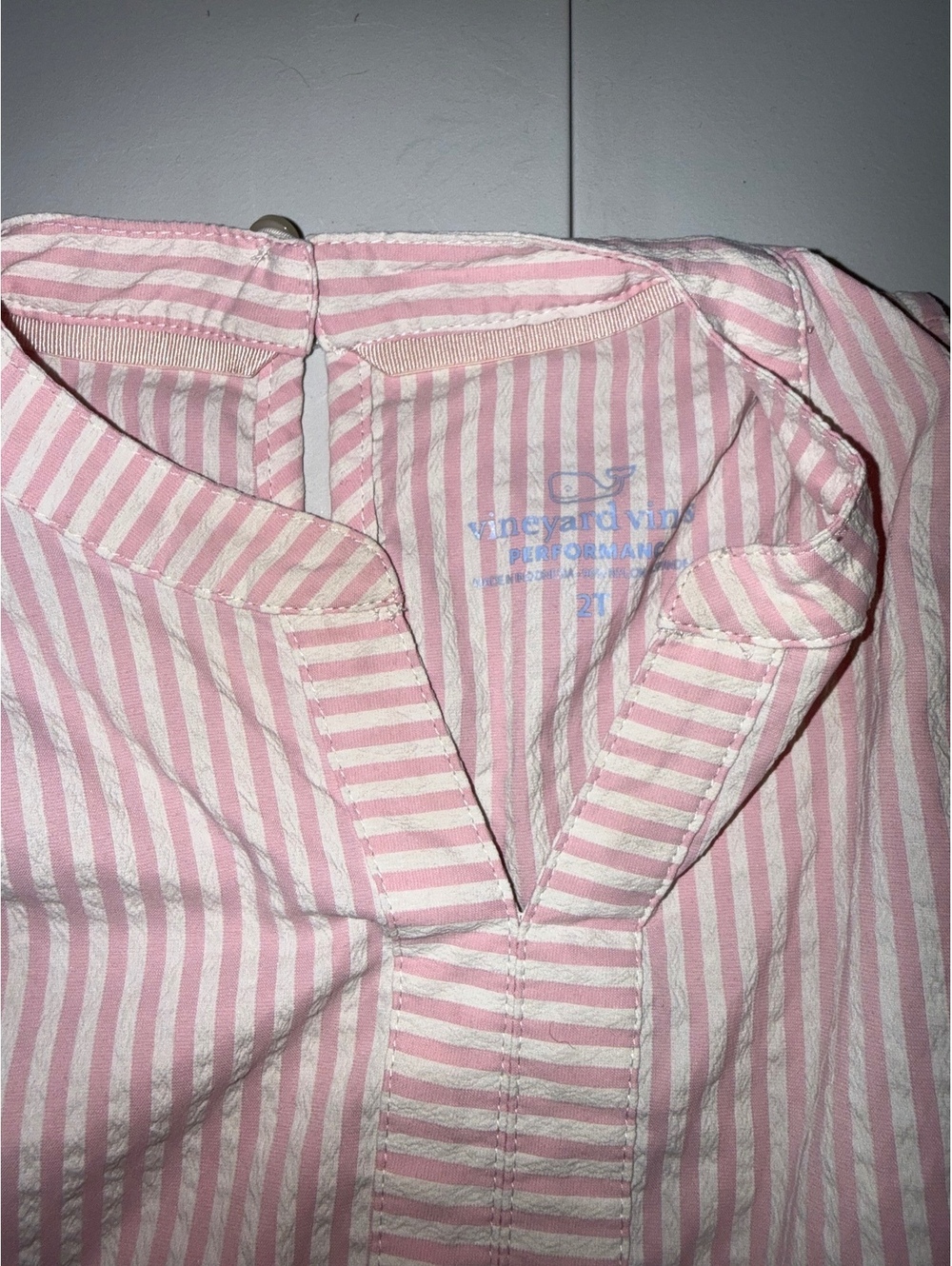 Vineyard Vines Girls' Pink and White Striped Tilly Harbor Dress Size 2T - Picture 4 of 6